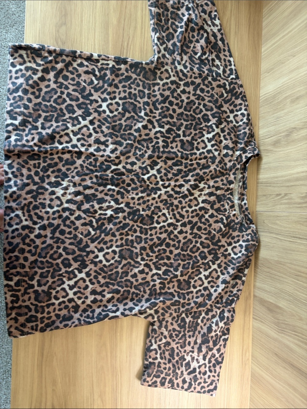 LOFT Leopard Print Short Sleeve Tee - Brown/Black